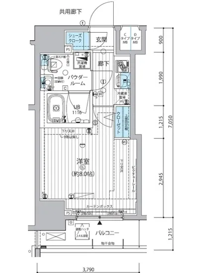 メインステージ三田アーバンスクエア 8F