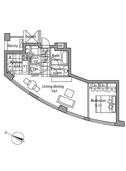 レジディアタワー乃木坂 1602