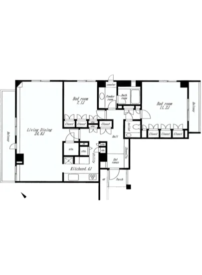 東急ドエル・プレステージ赤坂氷川町 2階