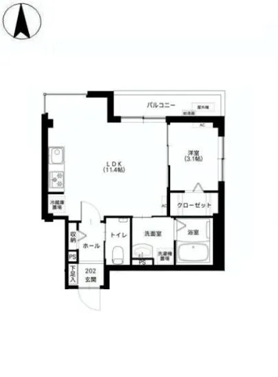 ラシーネ芝浦 202