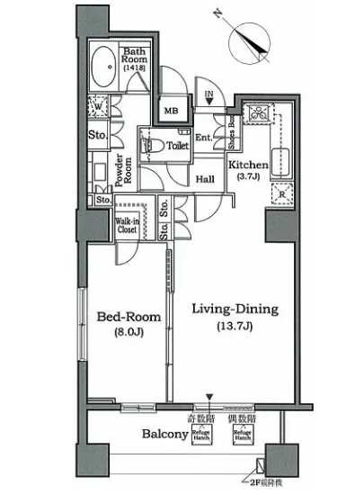 ホライズンプレイス赤坂 202