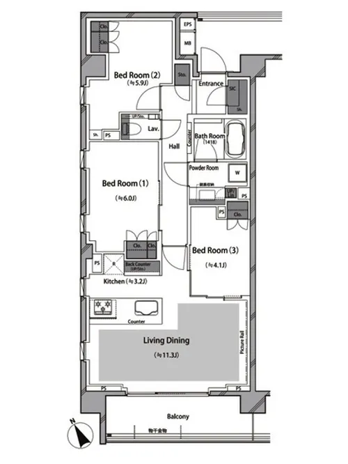 ライジングサン恵比寿二丁目 404