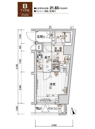 メインステージ白金高輪駅前II 802