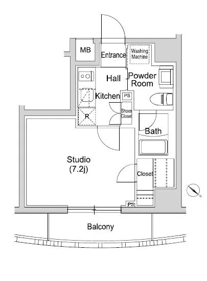 カーサ スプレンディッド赤坂7丁目 202