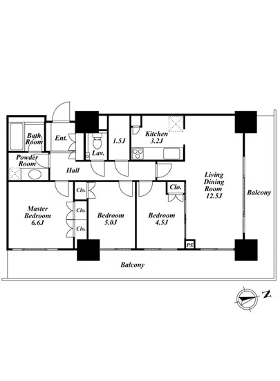リエトコートアルクスタワー 802