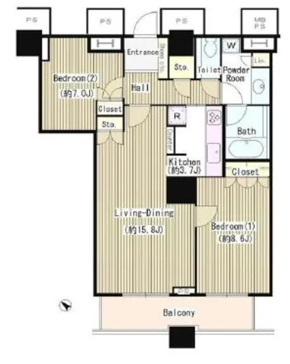 ザ・東京タワーズ シータワー 44階 80.23㎡