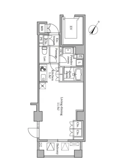 レジディア月島 805