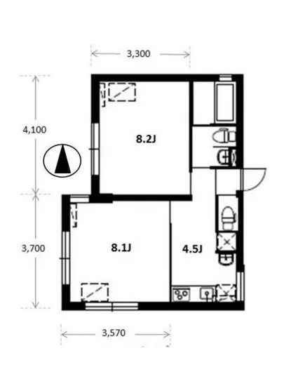 アパートメントクロ白金 201