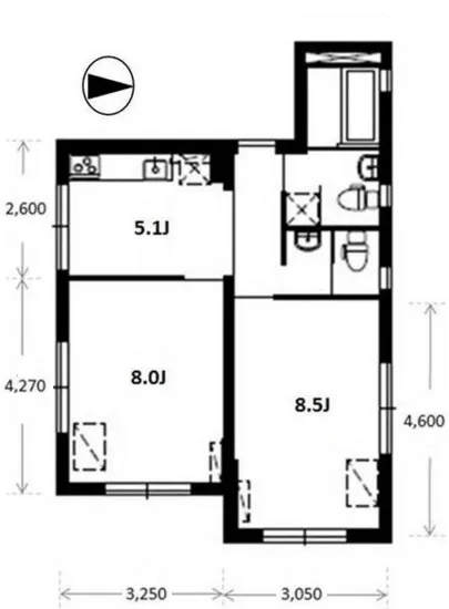アパートメントクロ白金 402