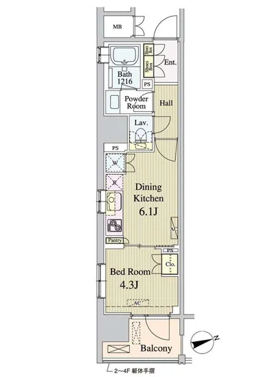 パークナードフィット新富町 203