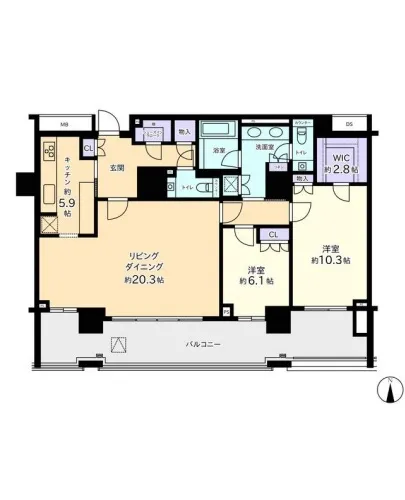 広尾ガーデンフォレスト 椿レジデンス G・H棟 H-10F