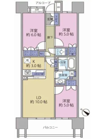 クレストシティレジデンス 6F