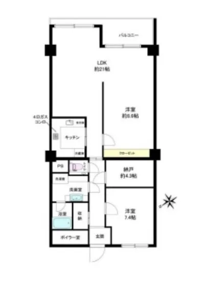 白金マンション 2階