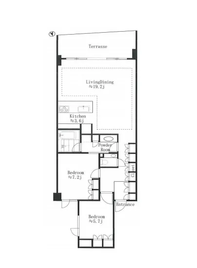 ザ・パークハウス元代々木町 2階