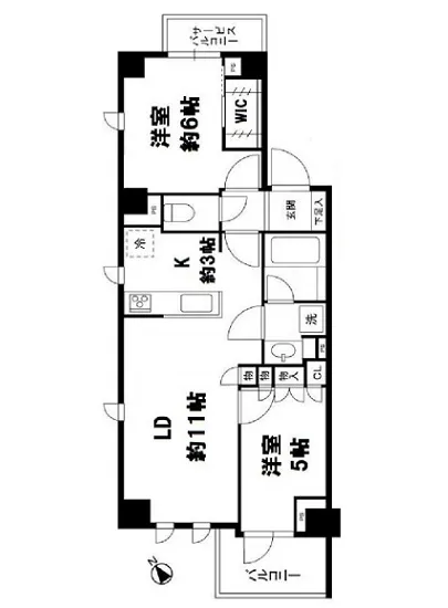 オープンレジデンシア六本木美術館前 2階