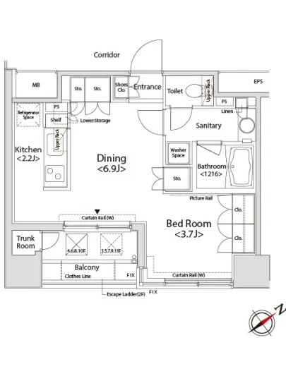 カスタリア目黒かむろ坂 1101