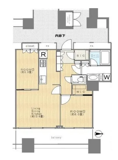 ワールドシティタワーズアクアタワー 1006