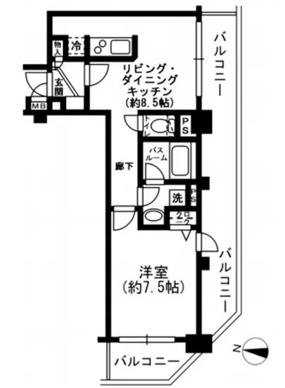 レジディア神田東 1403
