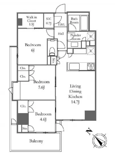 パークホームズ日本橋水天宮前 4F