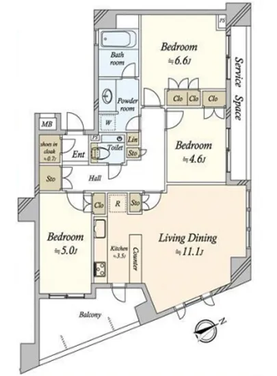 パークホームズ弦巻ヴェリール 2F
