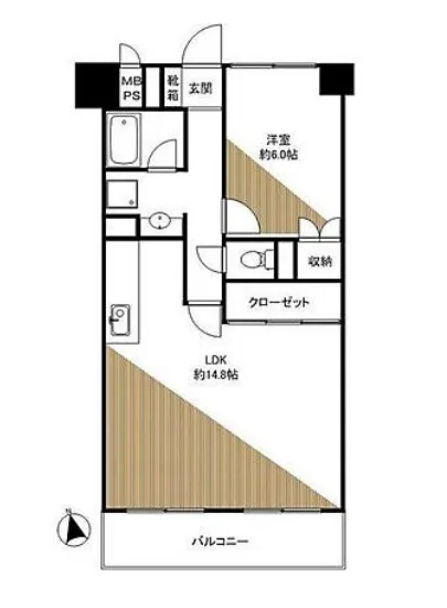 芝パークサイドハイツ 4階