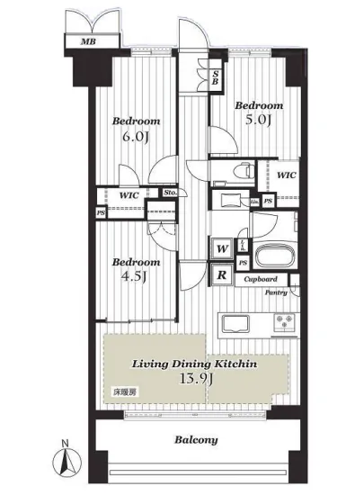 プレシス東京湊ザ・レジデンス 5F