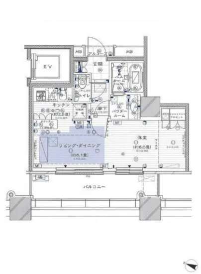 カテリーナ三田タワースイート　イーストアーク 7階