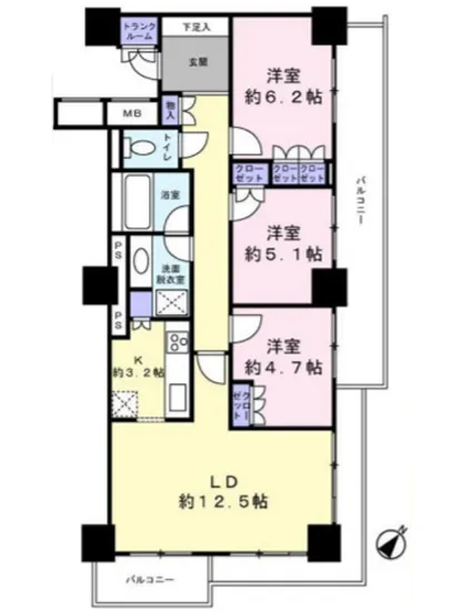 ファミール月島グランスイートタワー 14F