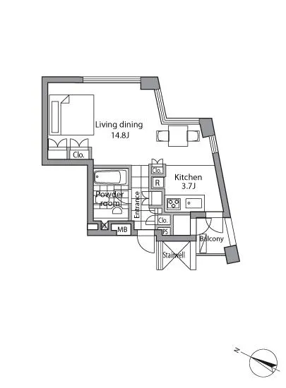 レジディアタワー乃木坂 404