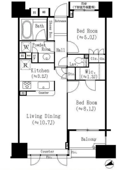 パークホームズセントラルシティ中央区湊 603