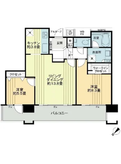 ライオンズタワー月島 1907