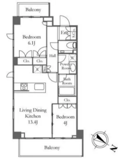 パークハウス高田馬場公園アーバンス 2F