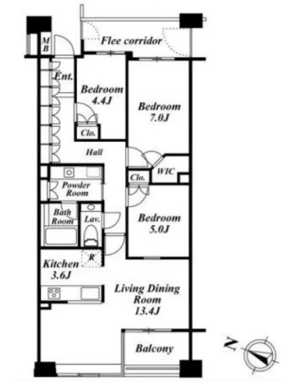 パークハウス市谷若宮町 2F