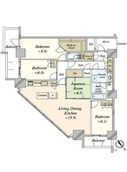 ビーコンタワーレジデンス 17F