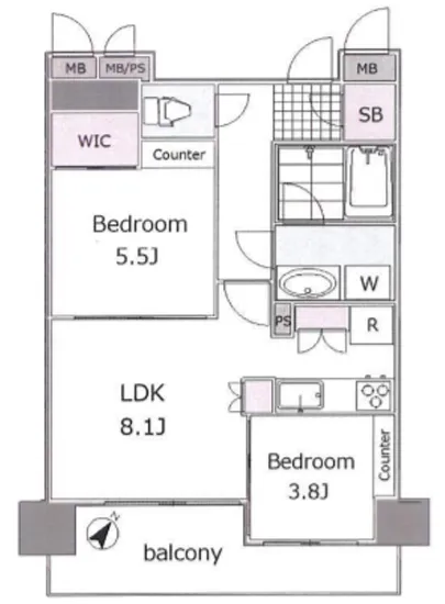 スタジオデン勝どき 802