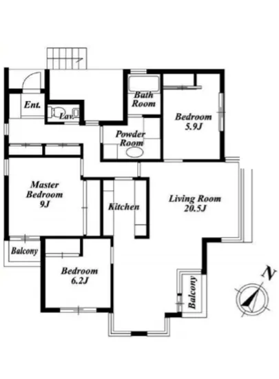 コートハウス八雲 202
