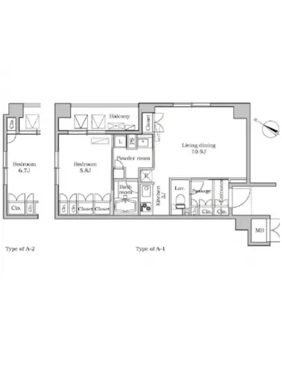 レジディア月島 201