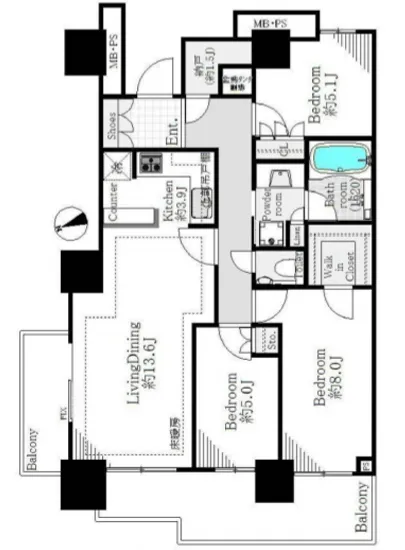 プラウドタワー東雲キャナルコート 51F