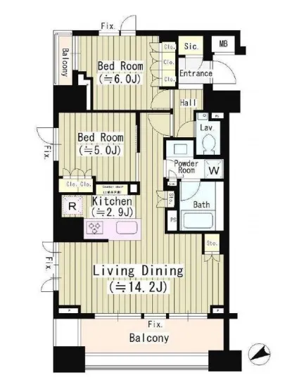 ルフォンリブレ浜松町キャナルマークス 1401