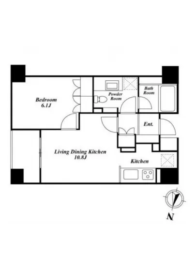 ディアナコート高輪アコルド 2階