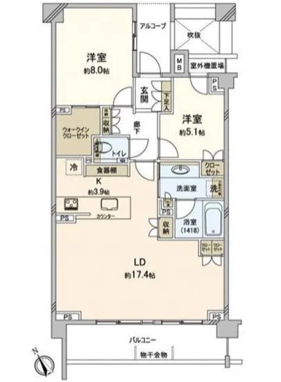 ザ・パークハウス大崎 2F