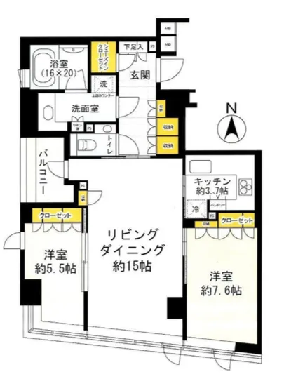 シティハウス三田綱町 3階