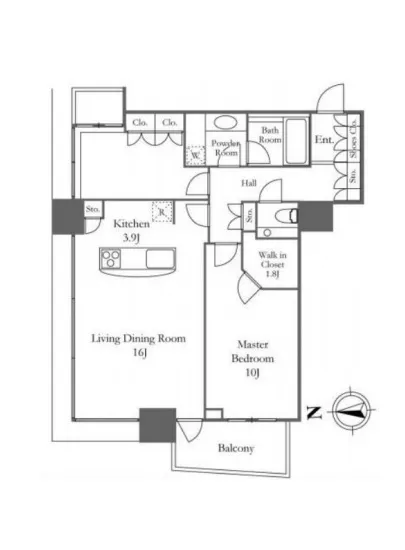 クレストプライムタワー芝 34F