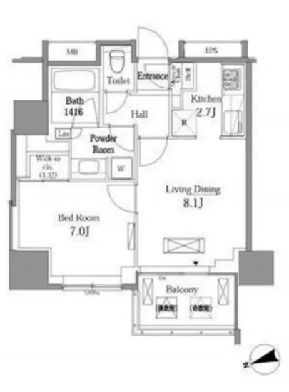 レジディアタワー目黒不動前 2402