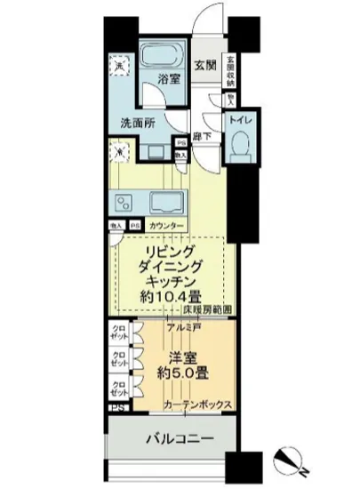 ライオンズ日本橋浜町リバーノート 1203