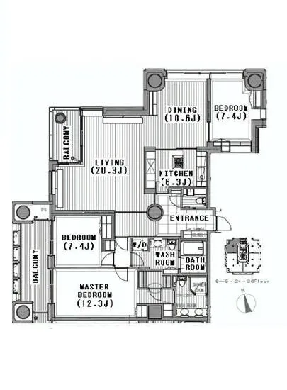 六本木ヒルズレジデンスC棟 2404