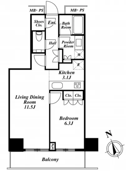 ザ・パークハウス新宿タワー 1102