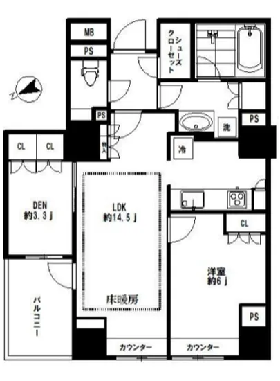 パークホームズ市谷薬王寺セントガレリア 3F