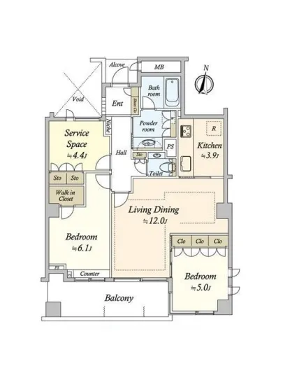 ガーデンホームズ白金 5F