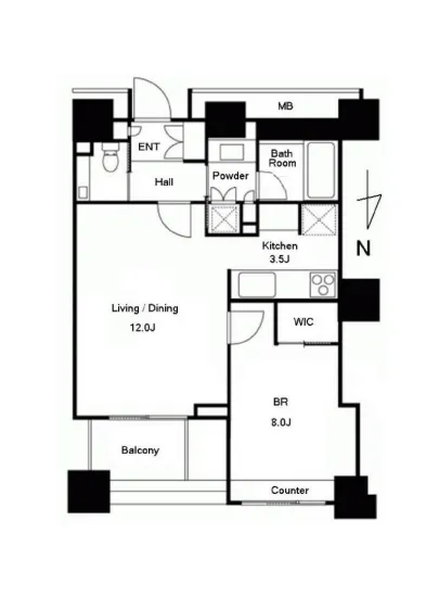広尾ガーデンフォレスト 桜レジデンス A・B棟 A-1002